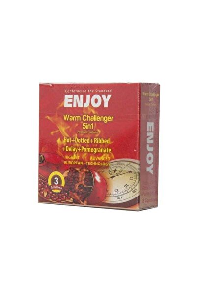 Enjoy واقيات ذكرية دافئة من تشالينجر - عبوة من 3 قطع
