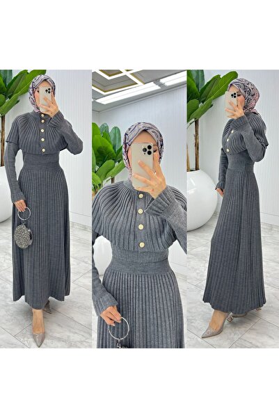 FIRSTESLEM Set superb de rochie și pelerină din tricotaje cu o postură elegan...