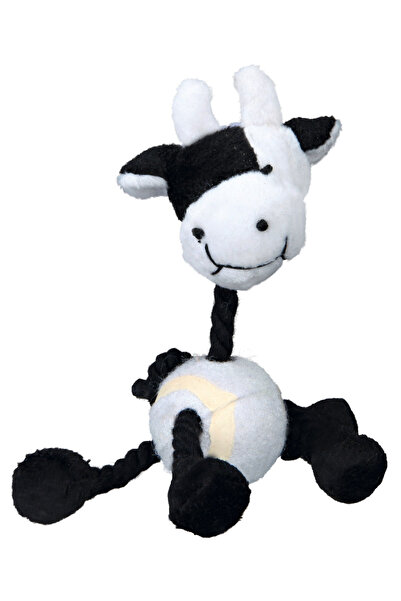 Trixie Dog Toy Plush with Tennis Ball and Rope, 16 cm, Various Designs (3612)