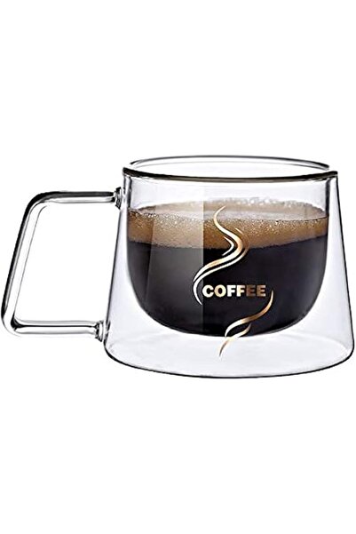 COOYA Generic Double Layer Transparent Insulated Glass Coffee Cup