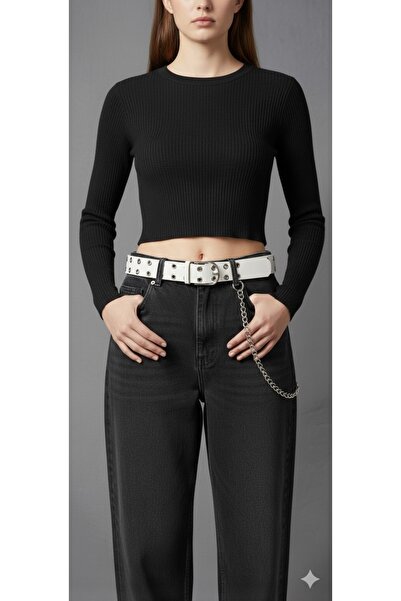 KOTOLOG Y2K Unisex Young Belt Punk Rock Rivet Buckle Belt