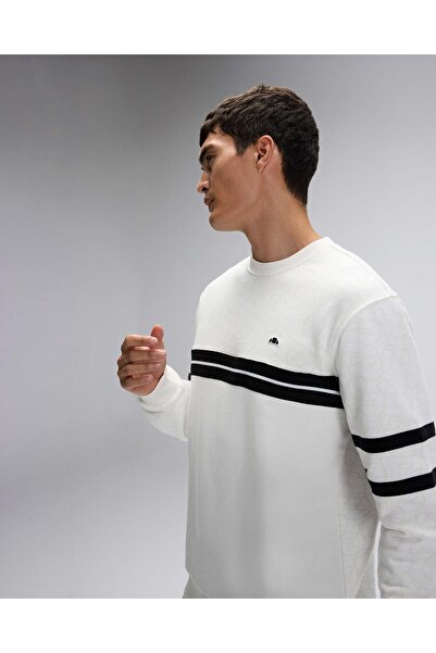 Ellesse Ανδρικό φούτερ EM618-OF Ανοιχτό λευκό