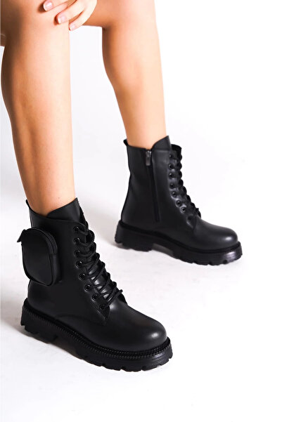 Joy Ayakkabı GINA Bağcıklı Fermuarlı Ortopedik Taban Çantalı Kadın Bot CST - ...