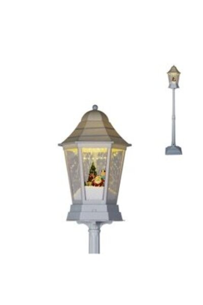 HOFF Wooden House Decoration, 8 LEDs, Warm Light, H 9 cm, Battery Powered