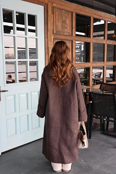 BAŞARAN Παλτό Bitter Brown Duncan Long Cashmere
