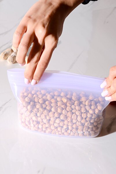 Le murano Lush Air Tight Ziplock Silicone Storage Bag 500 ml | Purple