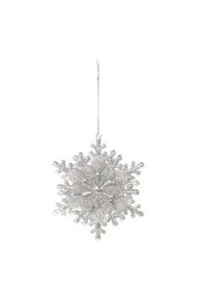 SHOPIENS Christmas ornament, bell type, white + gold, 10 cm, SYOMQB-0324251