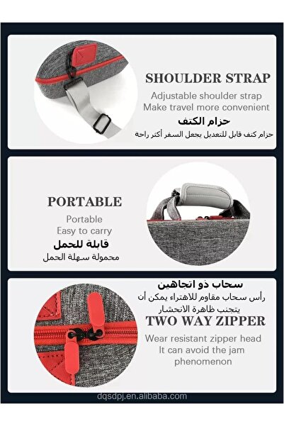 XICEN PS5 Storage Bag - Shockproof Hard Shell Waterproof Shoulder Case (Gray)