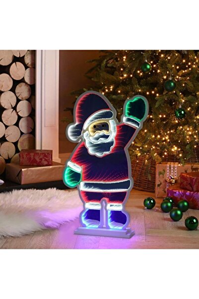 HOFF Figurină Moș Crăciun, Hoff, 348 LED-uri, lumină multicoloră, alimentat d...