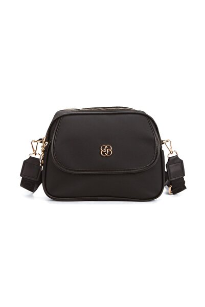 Newish Polo Women's Fabric Long Strap Hand and Shoulder Bag – Black