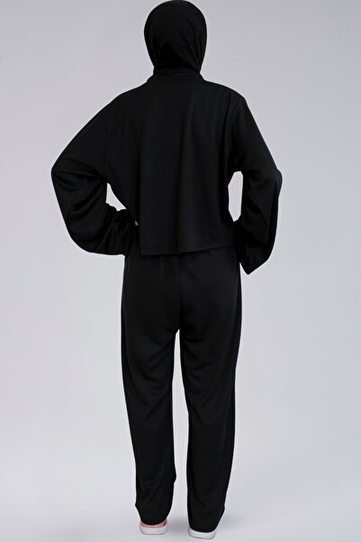 SHE BEST Seasonal Crop Pants Set - Crop & Straight Leg Pants Seasonal Fabric Women's Top-Bottom Set