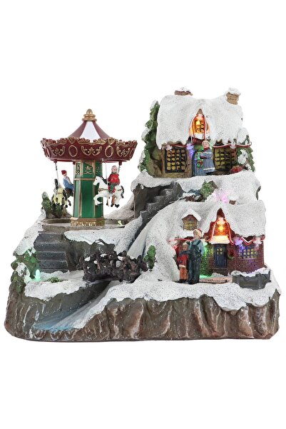 HOFF Decorațiune carusel, 17 LED-uri, Hoff, alimentată cu baterii