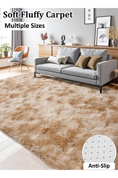 Generic Soft Fluffy Carpet Tie-Dye Area Rug High Pile Rug Floor Mat Non-Slip Machine Washable (Multi-Size)