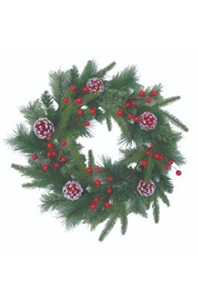 AHS Christmas garland, G 9-10-200 AHS, green, snowy look, 2.7 meters