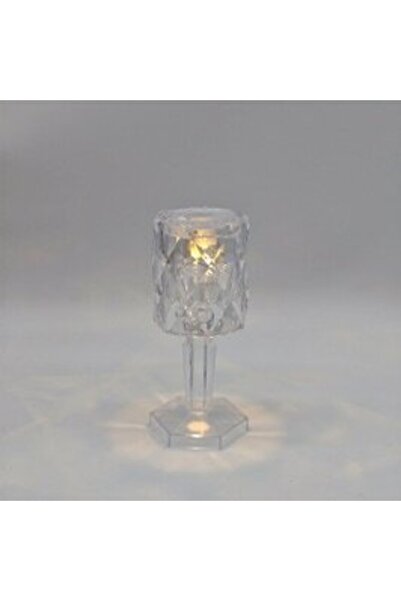 HOFF decorative table lamp, LED warm light, H 11.5 cm, grey, battery powered