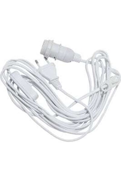 Eglo Cablu de alimentare cu soclu E14 pentru decorare, 1 x E14, 3,5 m, alb