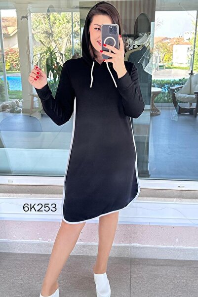 İnce Topuk Hooded Piped Crystal Dress 6K253