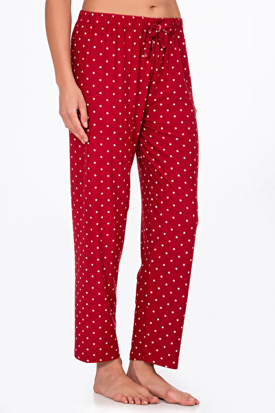 Kompedan Kadın Süet Puantiyeli Pijama Tek Alt