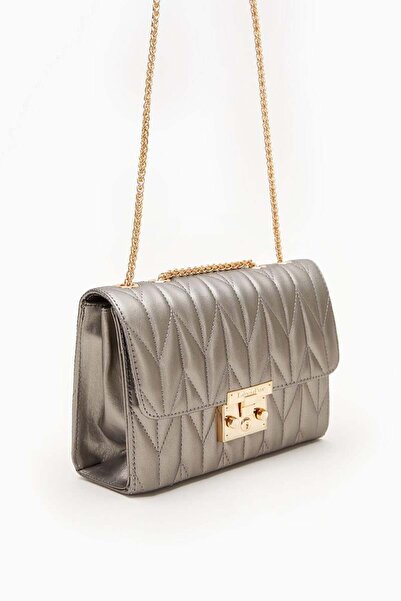 Levidor Platin Gold Zincirli Kapitone Omuz Çantası