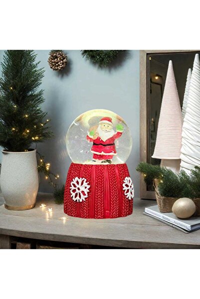 HOFF Glob decorativ Moș Crăciun Hoff, 1 LED, lumină RGB, 7 cm, alimentat cu b...