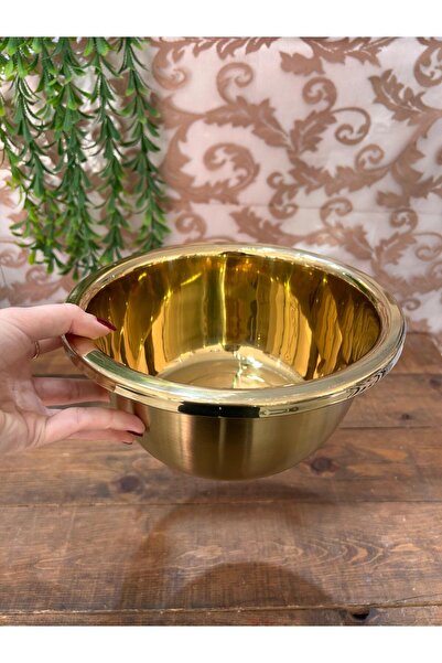 Bahar Home Gold Salad Bowl 22 cm