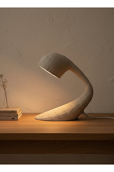 Misinko Nomi Alçı Dokulu Dokunmatik Led Masa Lambası (19 x 21 cm)