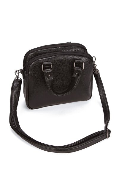 Newish Polo Women's Leather Long Strap Hand and Shoulder Bag – Black