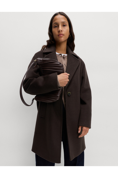 Marks & Spencer Düğmeli Düz Kesim Palto