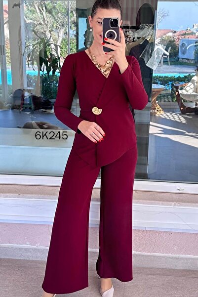 İnce Topuk Scuba Crepe Buckle Set 6K245