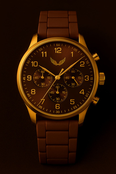 AndraRose Styles Ceas Barbatesc Premium - Brown & Gold Edition