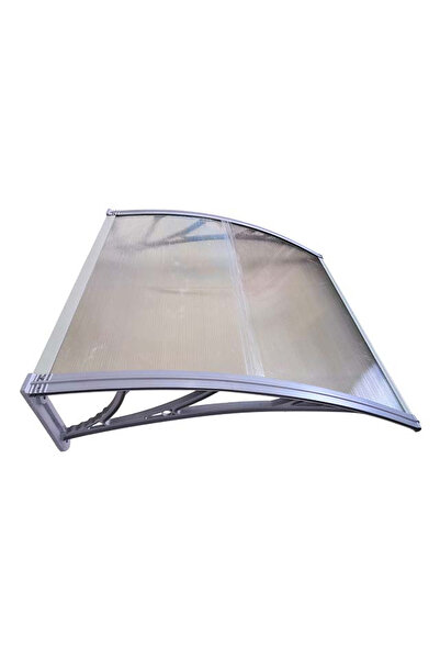 MAPROFI Door canopy 120x120cm awning shelter roof Grey-Transparent