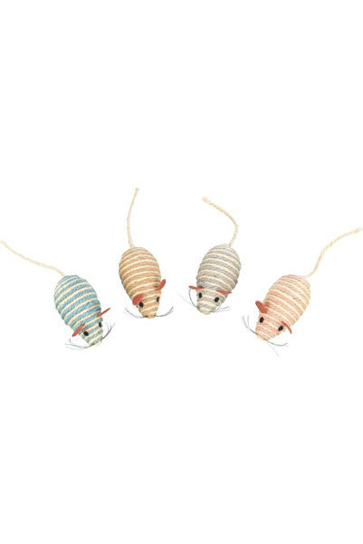 Trixie Cat Toy, Sisal Mouse with Bell, 10 cm