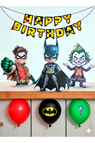 telaşe memuru Batman Tabletop Board Set (3 Pieces) - Birthday Party and Cake ...