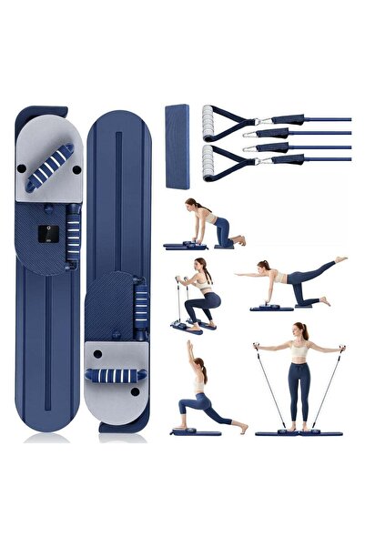 ETG مجموعة لوح تمارين البيلاتس: 6 في 1، محمولة، مزودة بمؤقت/عداد/عداد سعرات حرارية، للاستخدام المنزلي (للنساء)