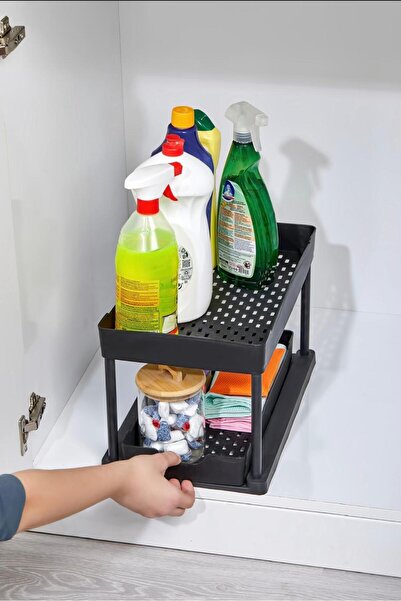 origa Organizator negru pentru dulap cu sertar glisant cu 2 niveluri