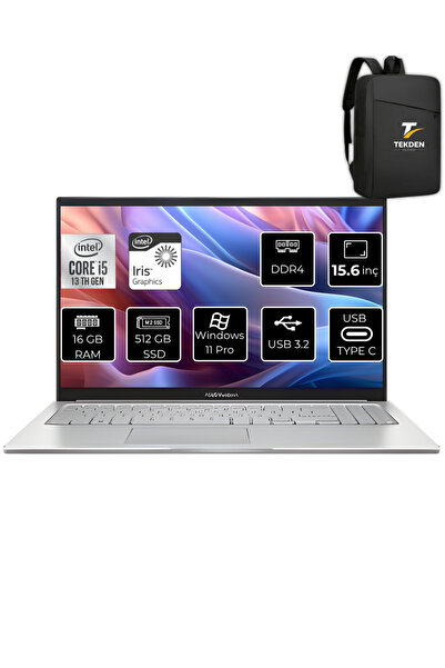 ASUS Vivobook 15 X1504VA i7 1355U 16GB RAM 512GB SSD 15.6'' FHD W11PRO&TEKDEN...