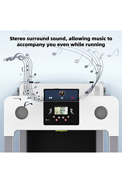 Ehi Folding Treadmill, Foldable Home Fitness Equipment with LCD for Walking & Running