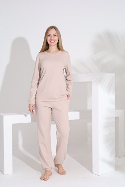 Etoile 100% бавовняна тканина з візерунком «соти» з довгими рукавами, манжетами та кишенями, жіночий піжамний комплект 98520