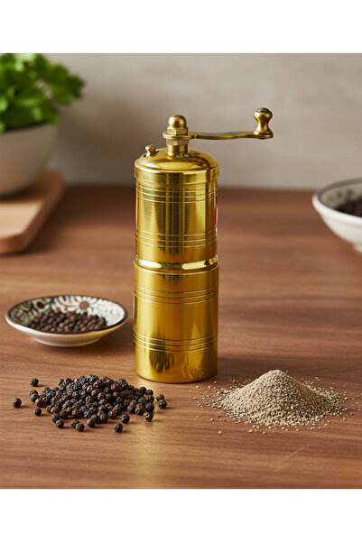 Fantom Pirinç El Yapımı Karabiber Değirmeni Öğütücü (4cmx13cm)