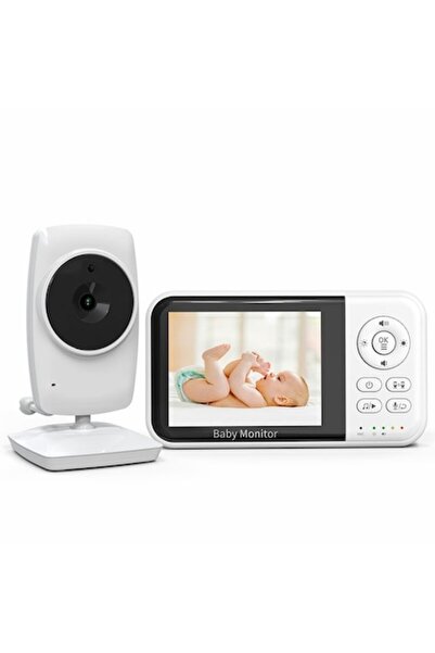 OEM Wireless Audio-Video Baby Monitor 3.2" LCD, Night Vision, Two-way Talk, Temp Sensor, 2100mAh, White