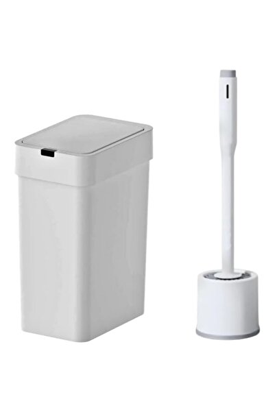 AyrStore Sensörlü Otomatik Slim Çöp Kovası 9 Lt+ Deterjan Hazneli Silikon Klo...