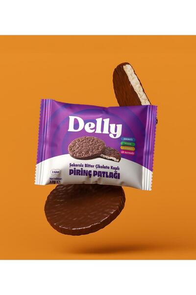 Delly 6 Adet Şekersiz / Çikolata Kaplı Pirinç Patlağı 37 g