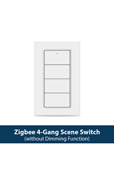 Choice1 بدون تعتيم Zemismart Zigbee 4 Gangs مفتاح المشهد اللاسلكي بضغطة زر مف...