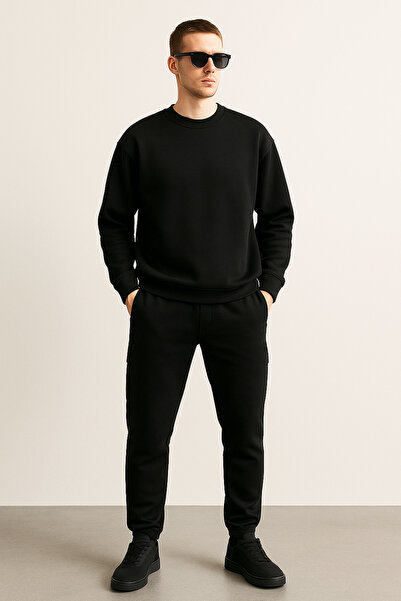 Pampino Men's Black Sports Tracksuit - Casual and Stylish
