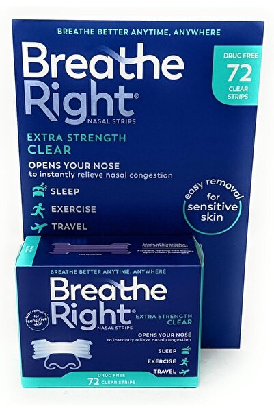 Breathe Right Snoring-Free Extra Strength Clear Nasal Strips (72 Count)