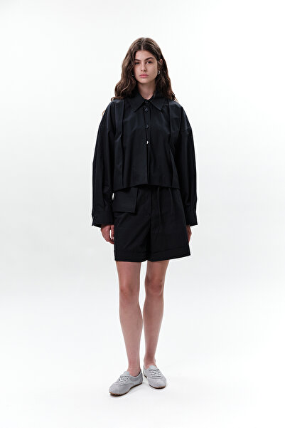 Manuka Cep Belted Shorts Navy Blue