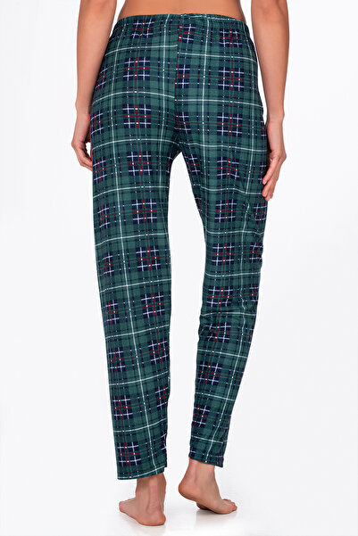 Kompedan Kadın Süet Kareli Pijama Tek Alt