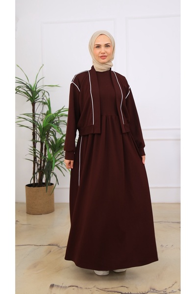 ARJİN MODA Syon Jileli Pamuklu Elbise Ceket Jile Takım