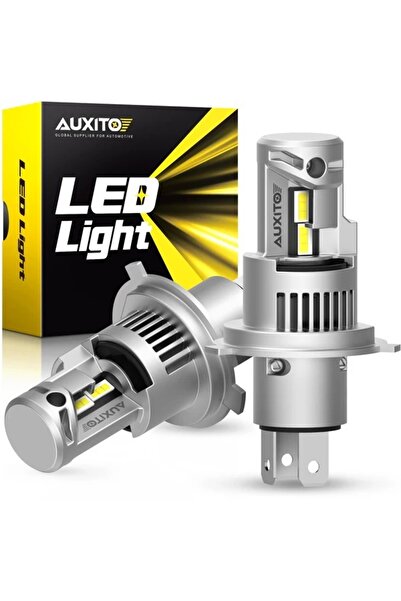 AUXITO Set de 2 becuri LED Auxito® Turbo H4, 100W/set, 20000LM, CANBUS, cu ve...