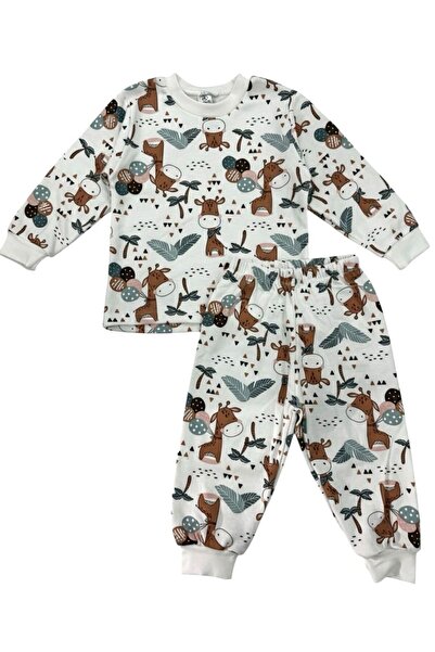 BOBBY JR KİDSWEAR HEART PRINTED PAJAMAS SET